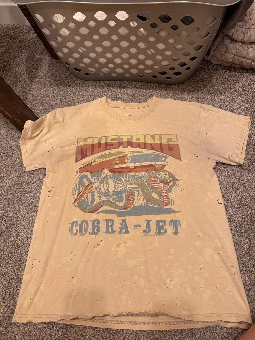 Junk Food Clothing Beige Mustang Cobra-Jet Graphic Tee